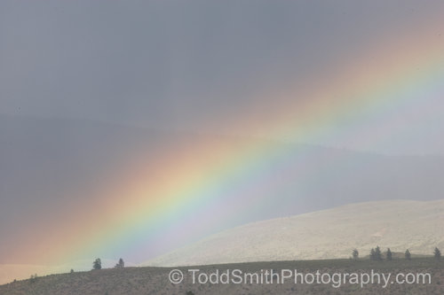 A rainbow in the hills