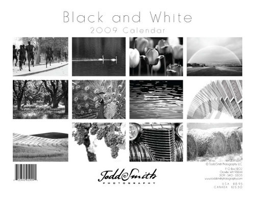 Back Page of Black and White Photo Calendar